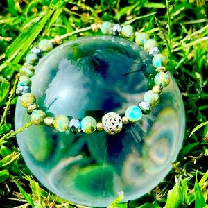 BRAVElets by Ava green and gold bracelet